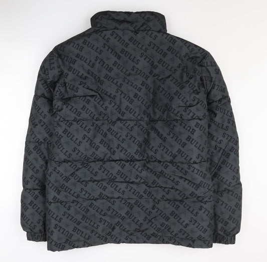 NBA Men's Black Puffer Jacket M Sports Winter