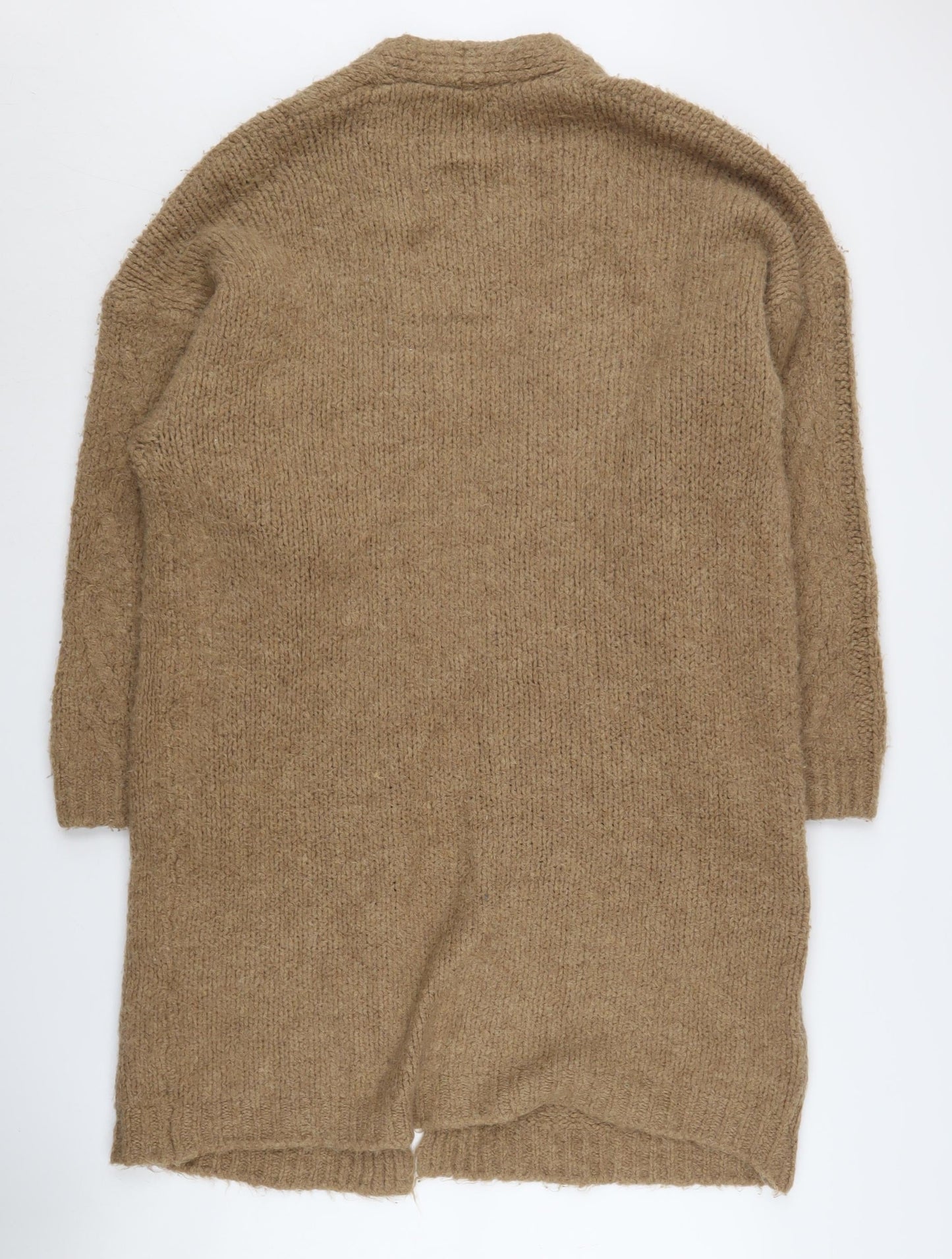 Vanessa Alexandra Women's Brown Knit Open Front Cardigan L