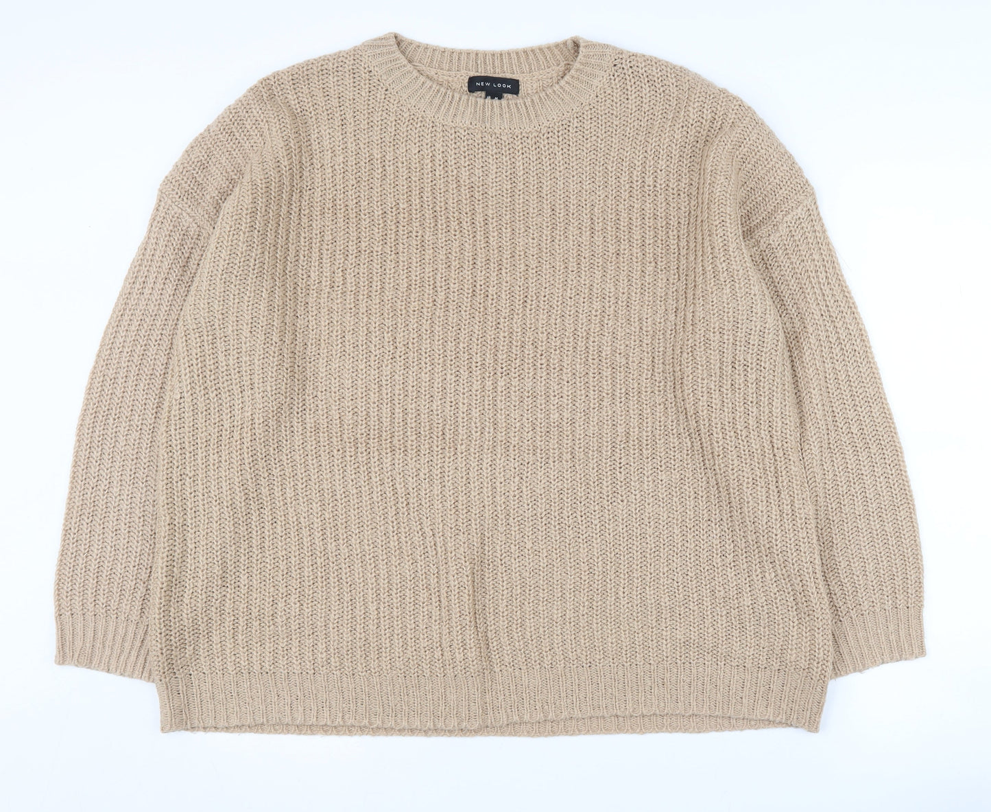 New Look Women's Beige Pullover Sweater, M, Autumn Fashion