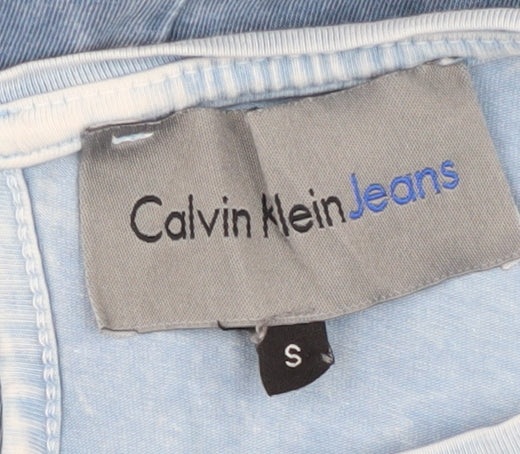 Calvin Klein Women's Blue T-Shirt, Size S, Casual Style
