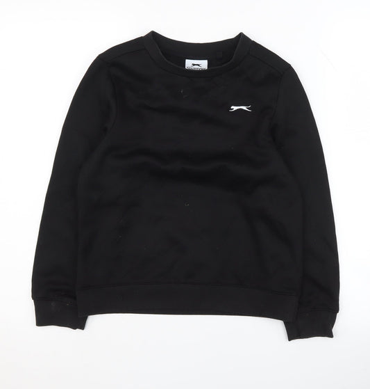 Slazenger Boys Black Crew Neck Sweatshirt 9-10 Years
