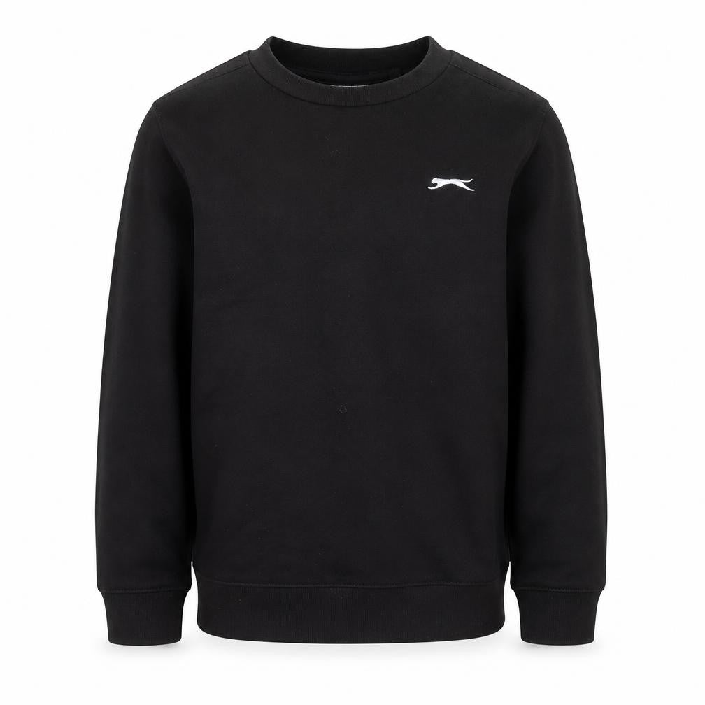 Slazenger Boys Black Crew Neck Sweatshirt 9-10 Years