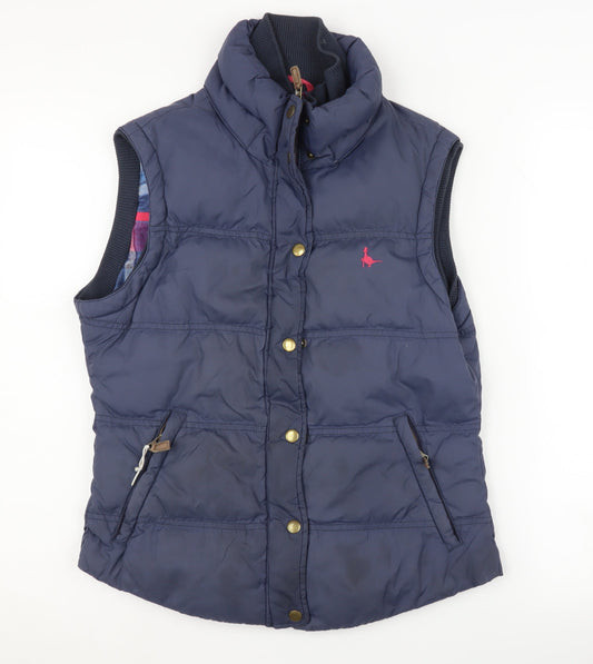 Jack Wills Women's Blue Puffer Waistcoat Size 10