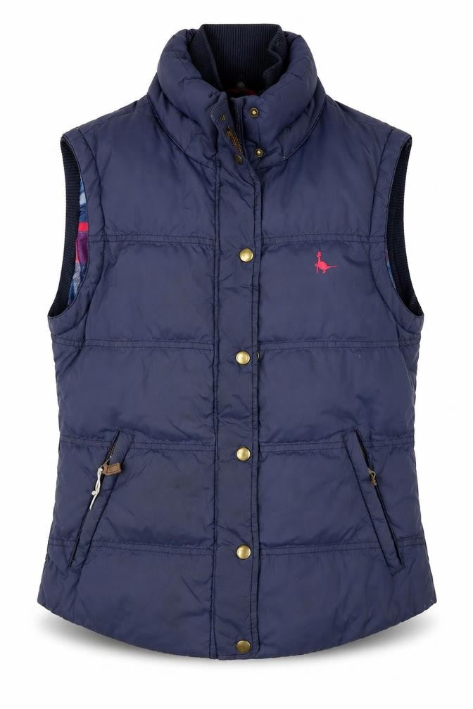 Womens UK Size 10 Regular Jack Wills Blue Nylon Waistcoat