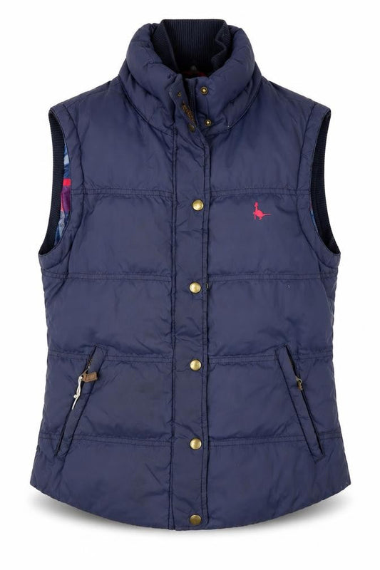 Womens UK Size 10 Regular Jack Wills Blue Nylon Waistcoat