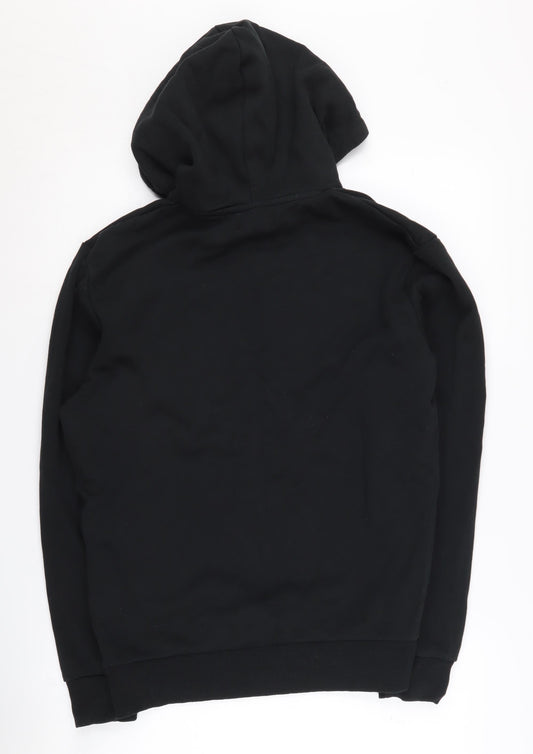 Jack & Jones Men's Black Hoodie L - Graphic Logo Pullover