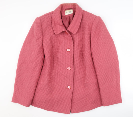 Eastex Pink Women's Blazer, Size 18, Wool, Elegant