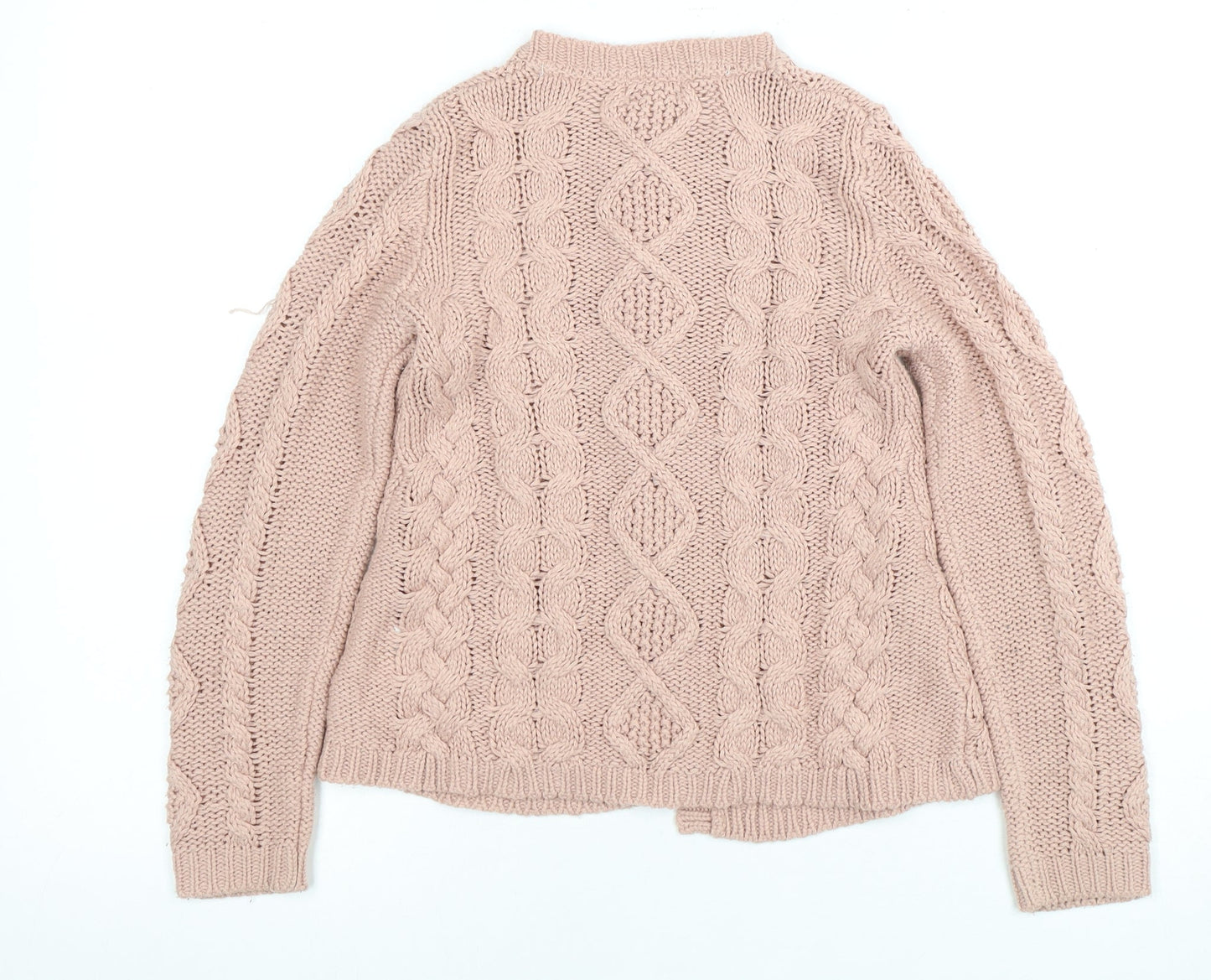 Lily & Dan Girls Pink Cable Knit Cardigan 7-8 Years Button Accent