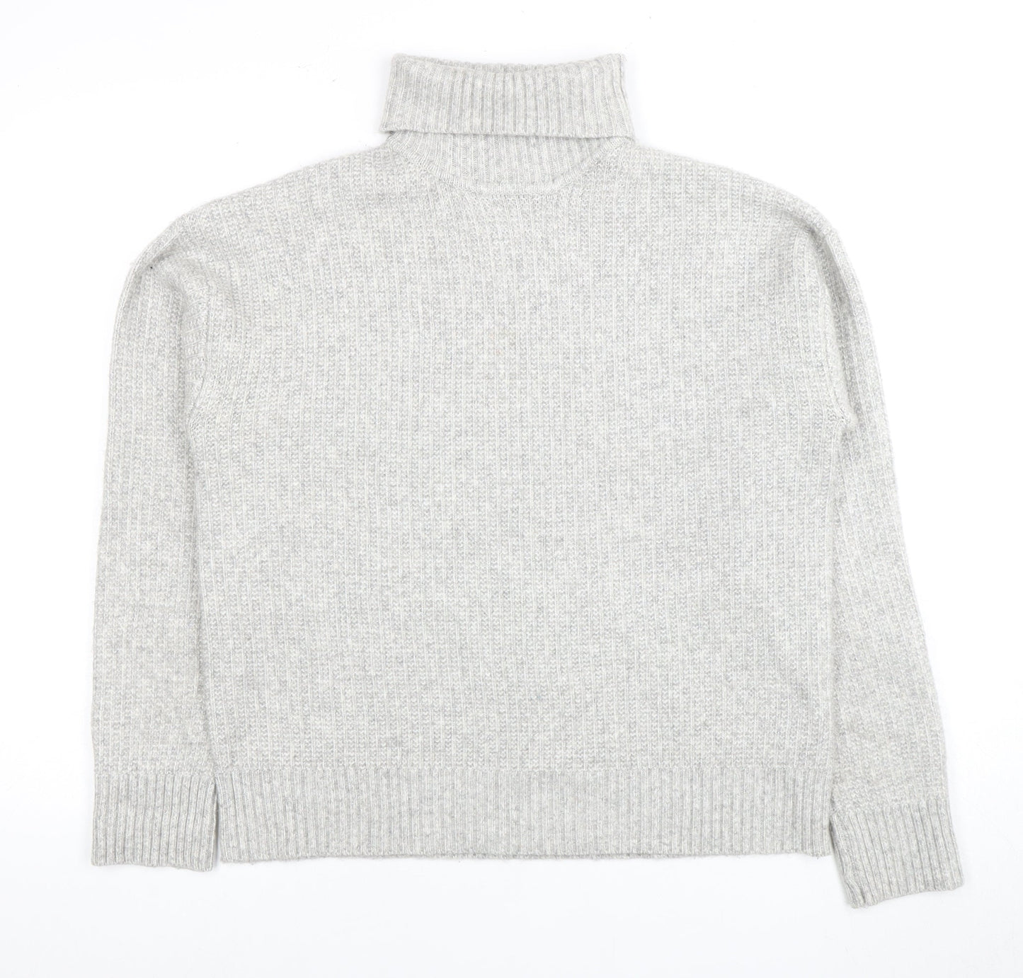 Marks and Spencer Women's Grey Roll Neck Jumper M