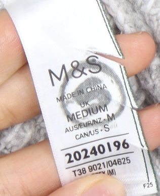 Marks and Spencer Women's Grey Roll Neck Jumper M