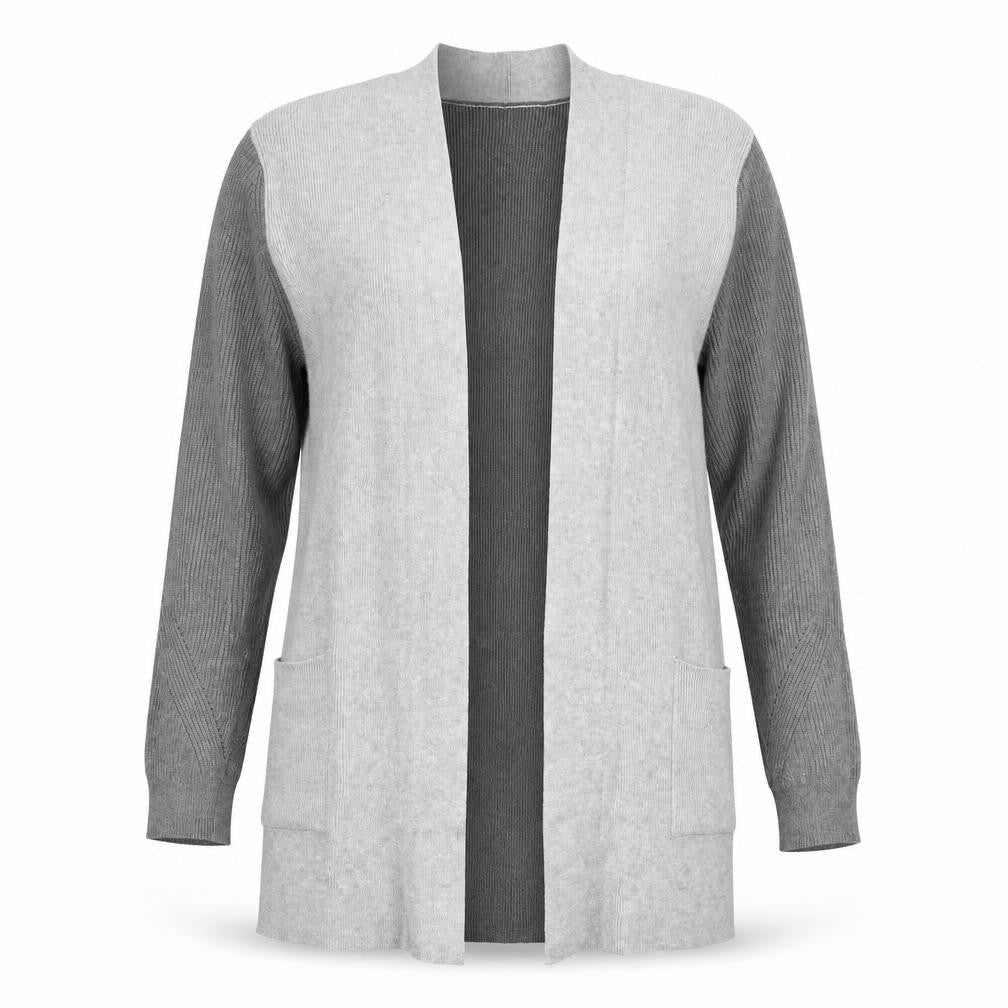 Marks and Spencer Women's Grey Open Front Cardigan, Size 14, Open Style