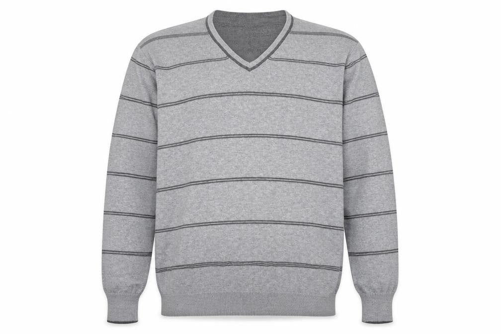 Marks and Spencer Men's Grey Medium Striped Pullover