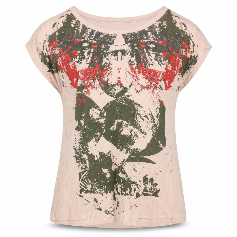 Womens UK Size 12 Anna Scott Pink Viscose T-Shirt