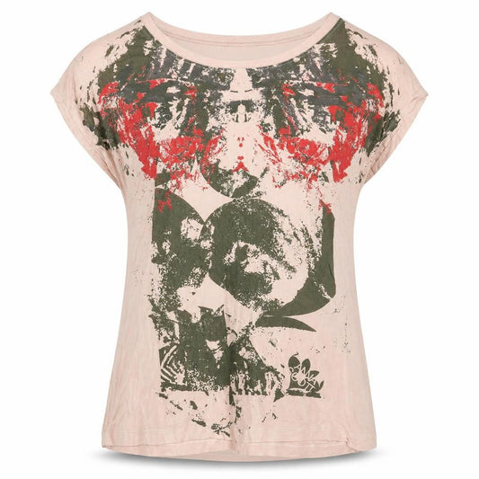 Womens UK Size 12 Anna Scott Pink Viscose T-Shirt