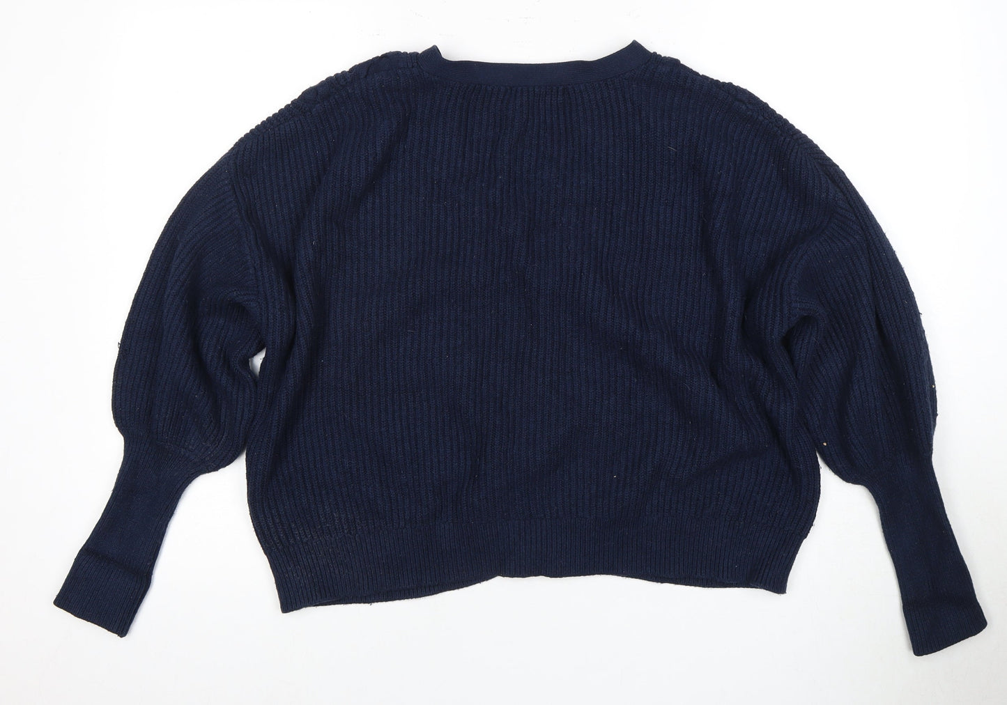 Marks and Spencer Women's Blue L Cable-Knit Cardigan