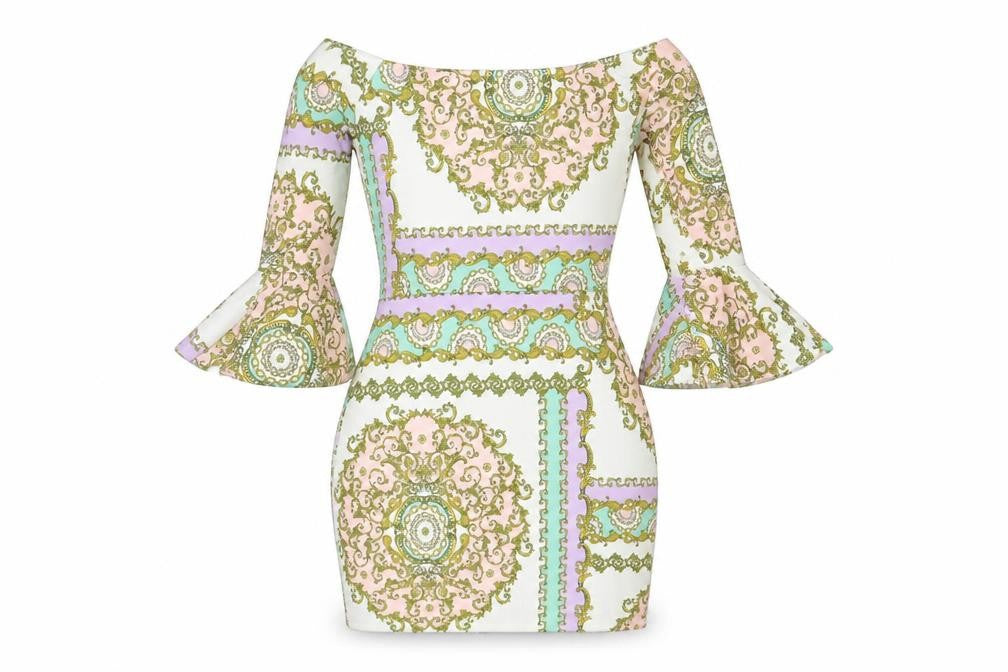 Front view of Missguided Women's Multicoloured Bodycon Dress, size 10