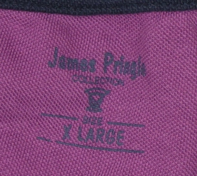 James Pringle Men's Purple XL Polo Shirt