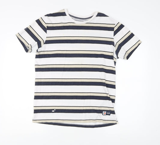 Jack & Jones Men's Multicoloured Striped T-Shirt L