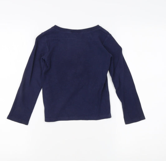 Polo Ralph Lauren Girls Blue Long Sleeve Pullover T-Shirt - 10 Years