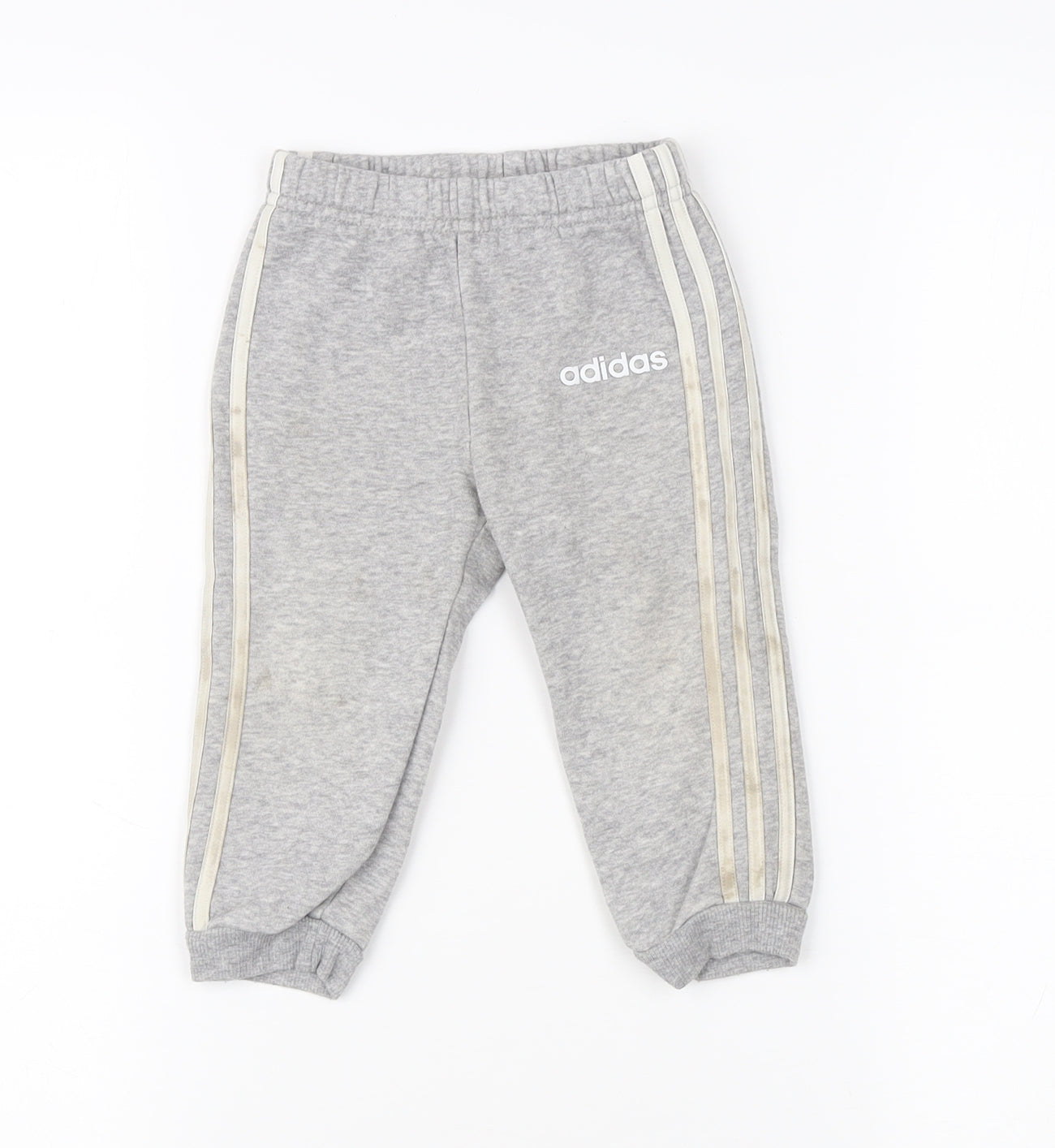 Adidas Unisex Grey Track Pants 9-12M - Baby Casual Activewear