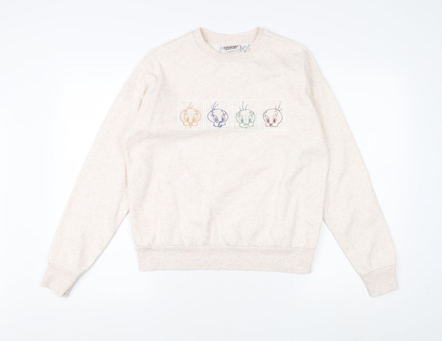 Looney Tunes Women's Beige Sweatshirt 2XS Pullover