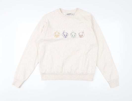 Looney Tunes Women's Beige Sweatshirt 2XS Pullover