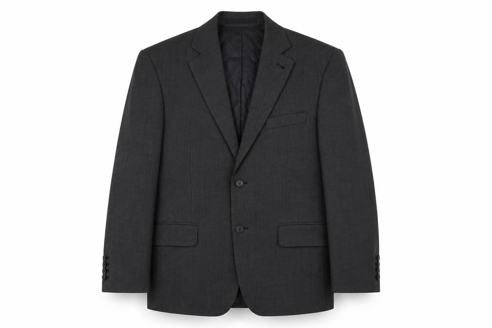 Mens 40 Chest Regular Jeff Banks Grey Two-Button Blazer