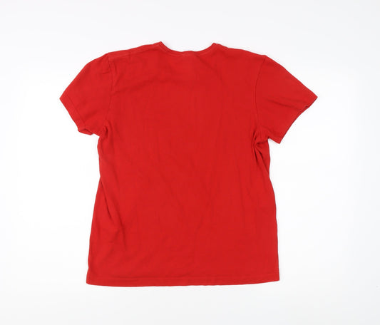 Adidas Men’s Red Graphic Print T-Shirt, Size S