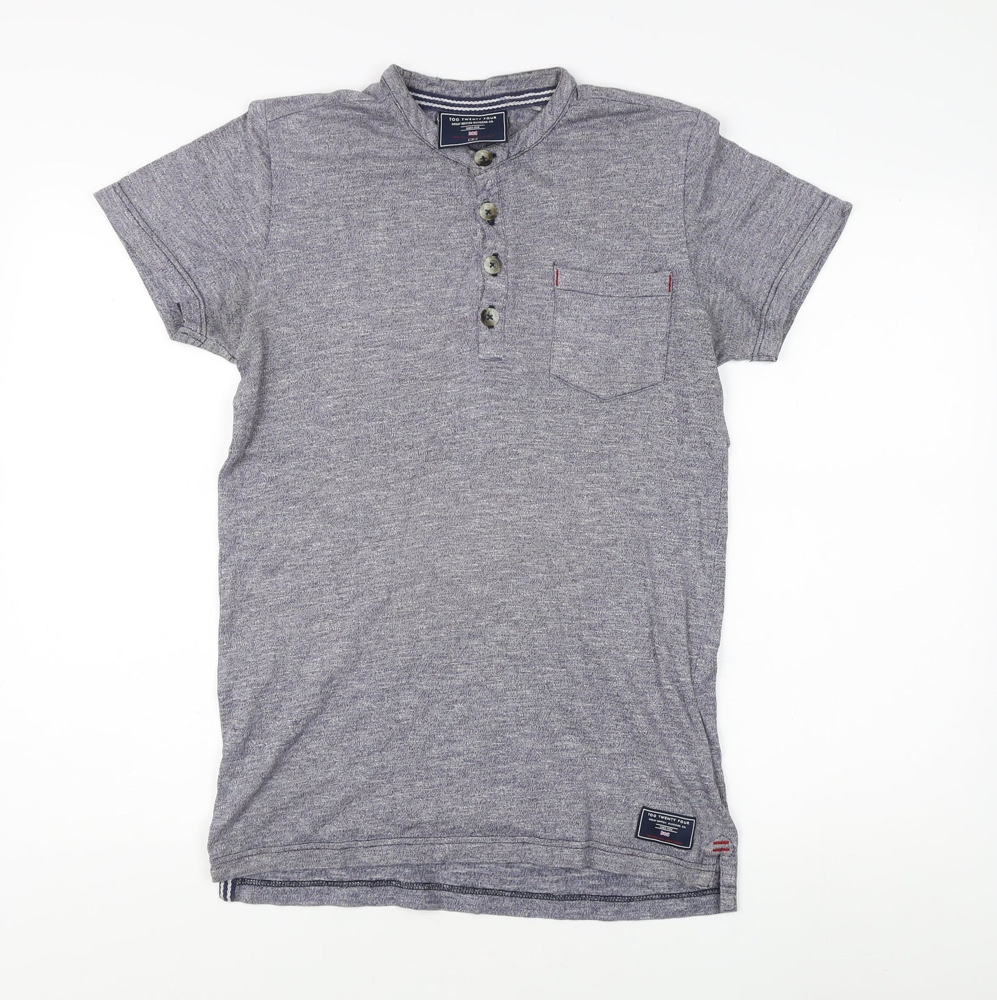 TOG Twenty Four Men's Grey Short Sleeve Polo Shirt - S