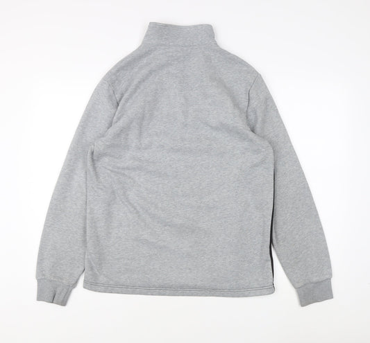 Calvin Klein Unisex Grey Black Zip Sweatshirt M