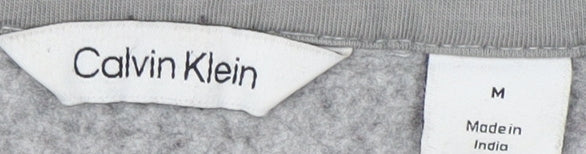 Calvin Klein Unisex Grey Black Zip Sweatshirt M