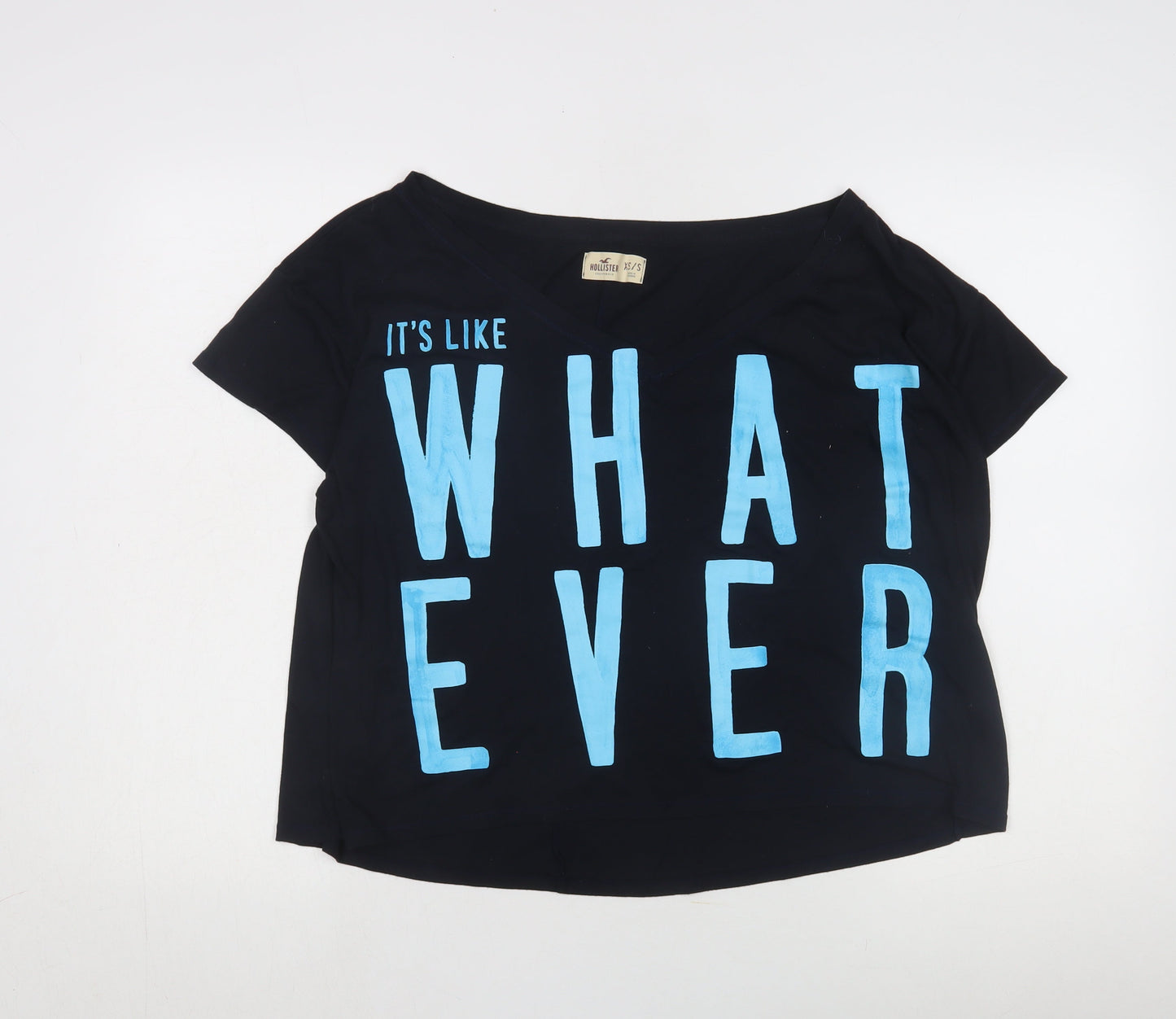 Hollister Women's Black XS V-Neck T-Shirt