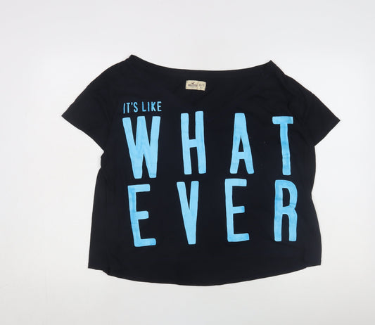 Hollister Women's Black XS V-Neck T-Shirt