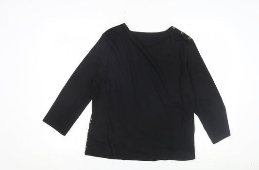 Maine New England Women's Black Long Sleeve Top Size 16