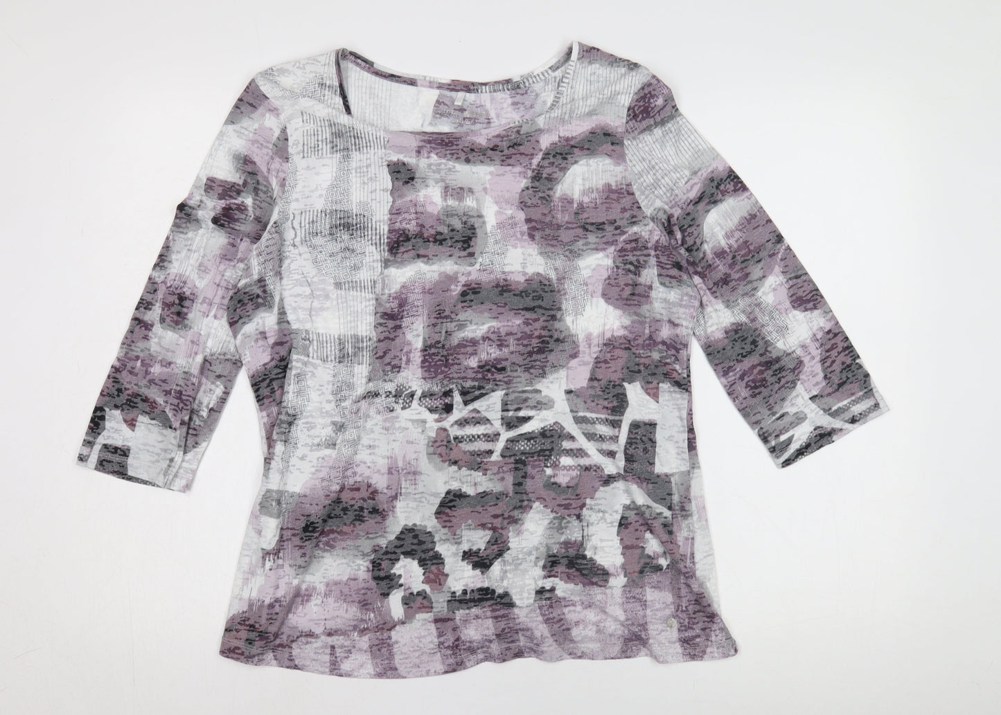 Women's Multicoloured Geometric T-Shirt Size 14