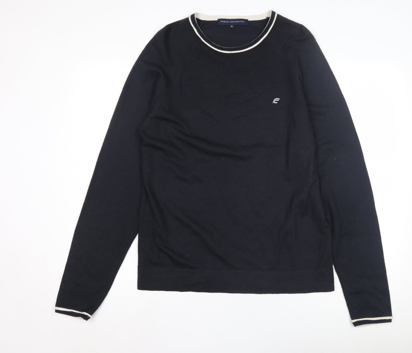 French Connection Men's Black XL Pullover Jumper