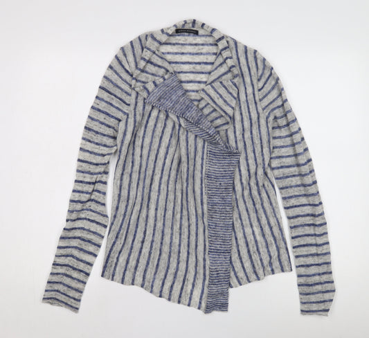 Banana Republic Women's Grey Striped Open Front Cardigan Size S