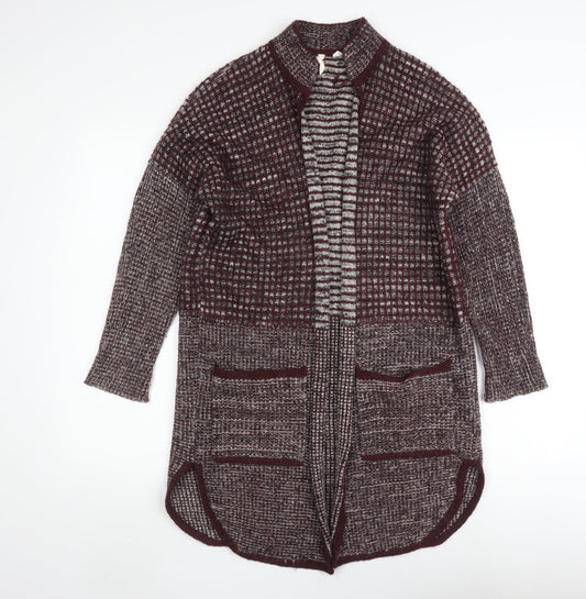 White Stuff Women's Multicoloured Open Front Cardigan Size 10