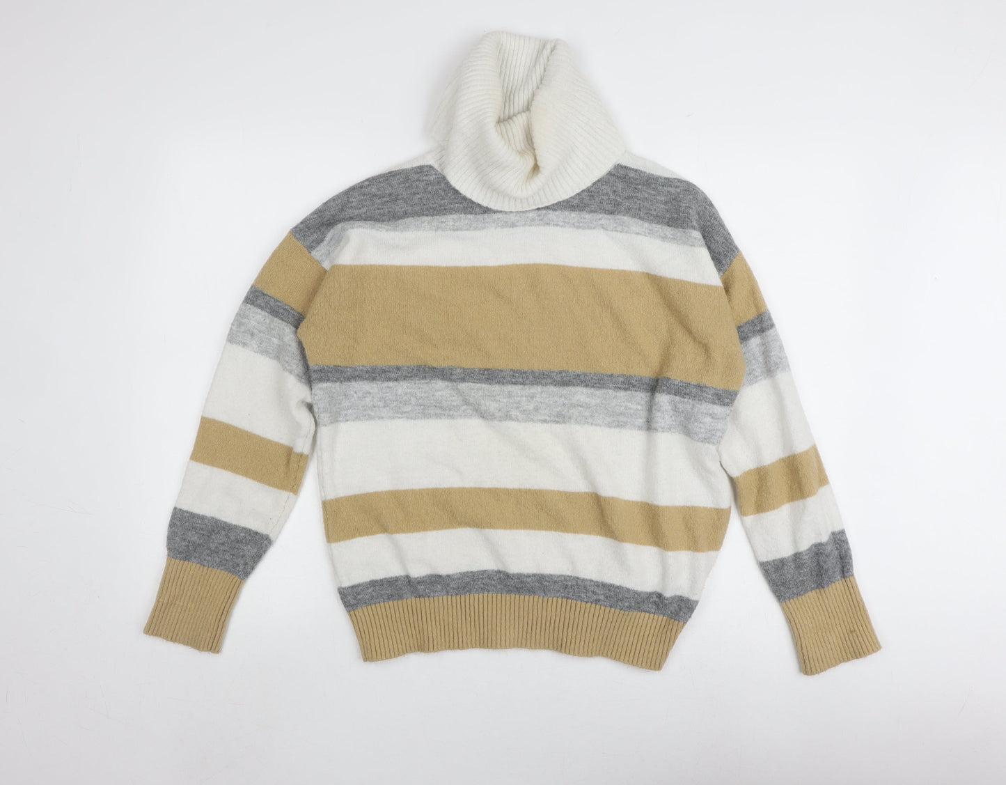 Mantaray Women's Multicoloured Roll Neck Jumper