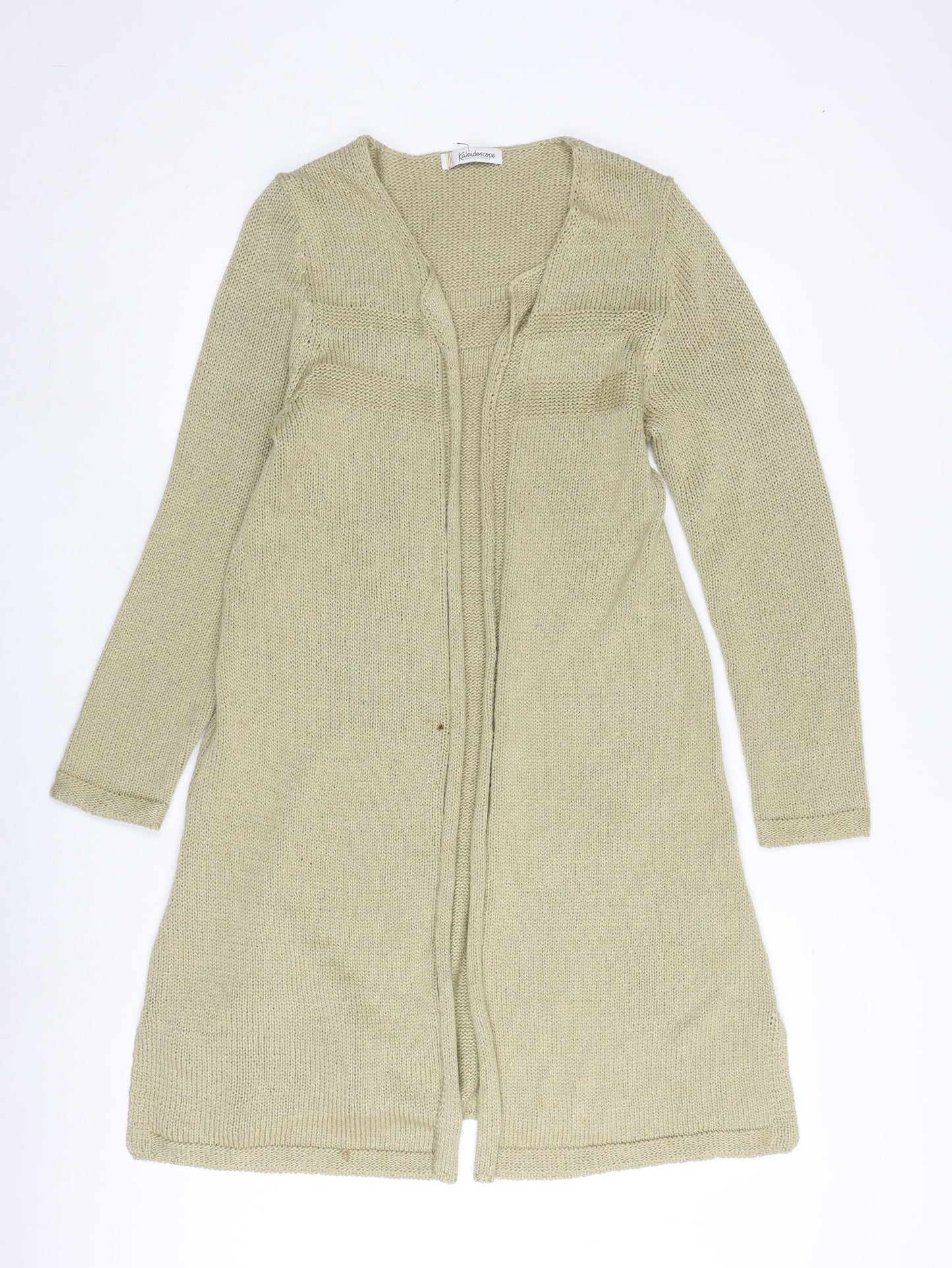 Kaleidoscope Beige Women's Open Front Cardigan Size 12
