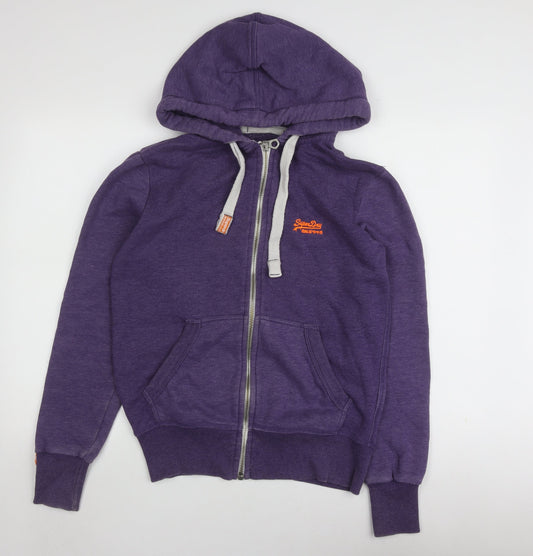 Superdry Women's Purple Full Zip Hoodie in Size S