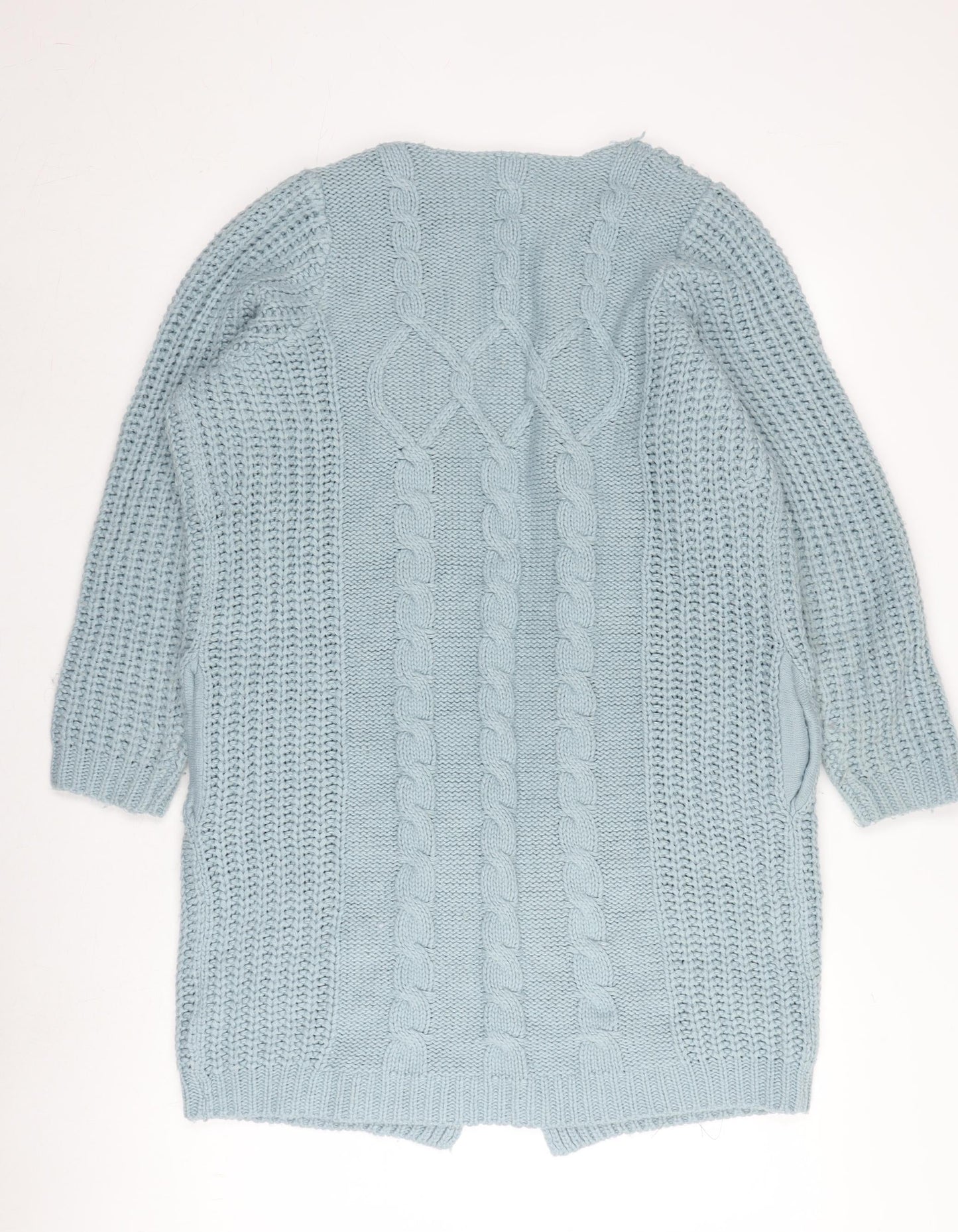 Cotton Traders Women's Blue Open Front Cardigan Size 14