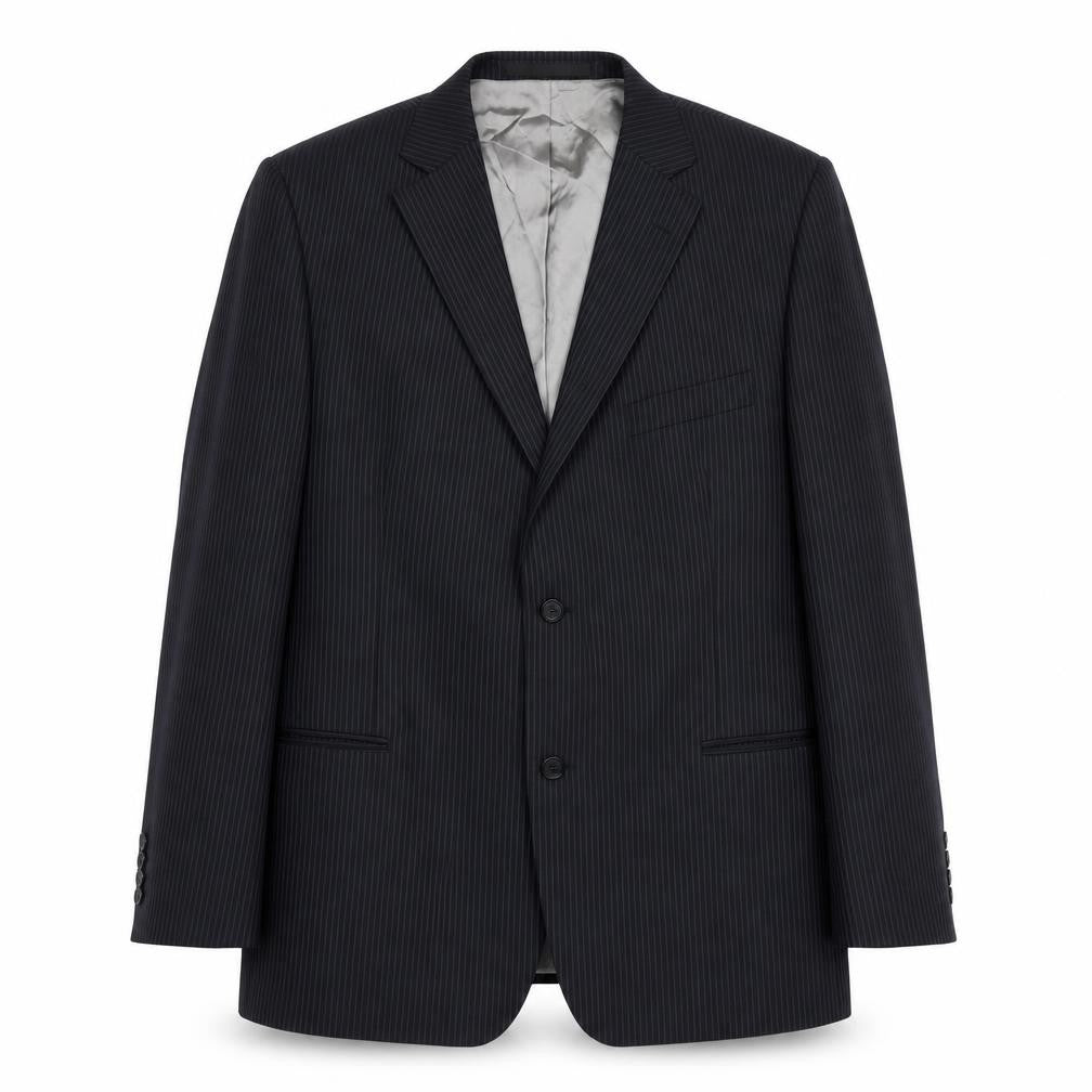 Marks and Spencer Men's Blue Striped Suit Jacket 48L
