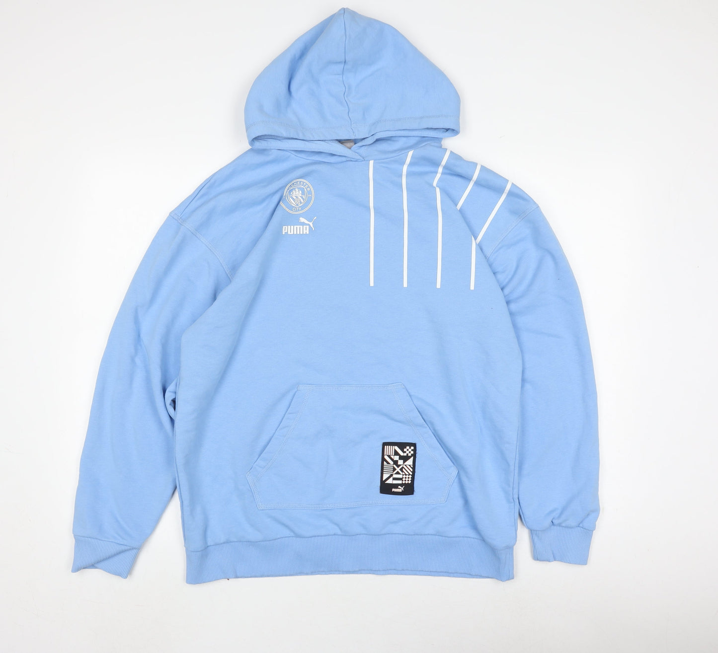 Puma Men's Blue Pullover Hoodie Size M