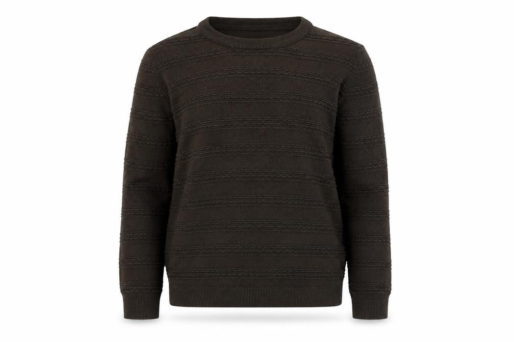 Warehouse Girls Brown Knit Crew Neck Pullover Jumper Size 8