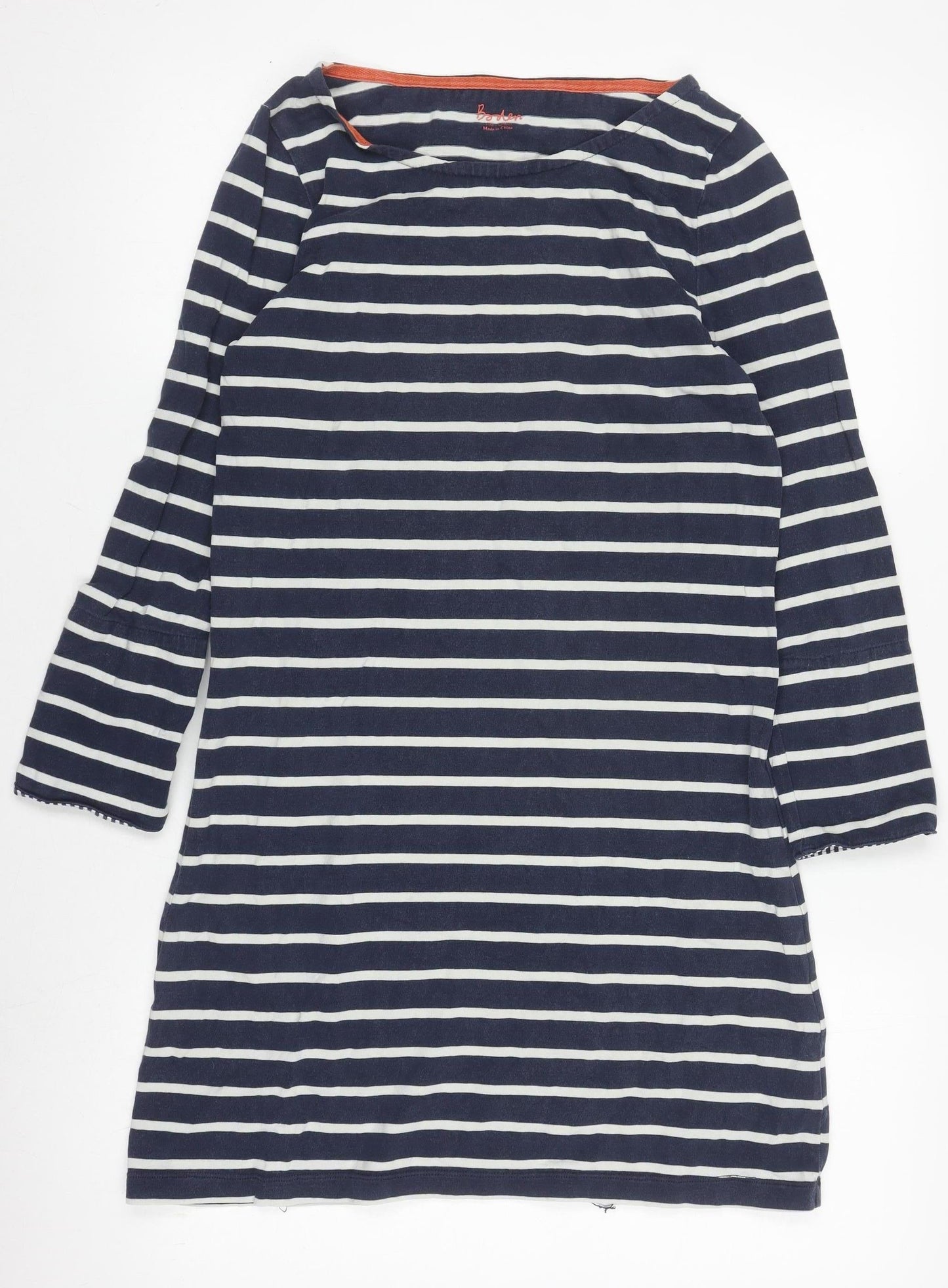 Boden Women's Blue Striped Shift Dress Sz 8
