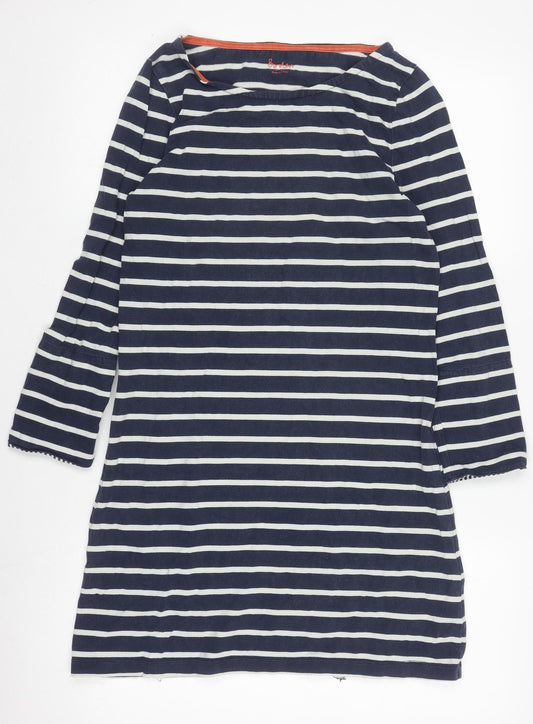 Boden Women's Blue Striped Shift Dress Sz 8