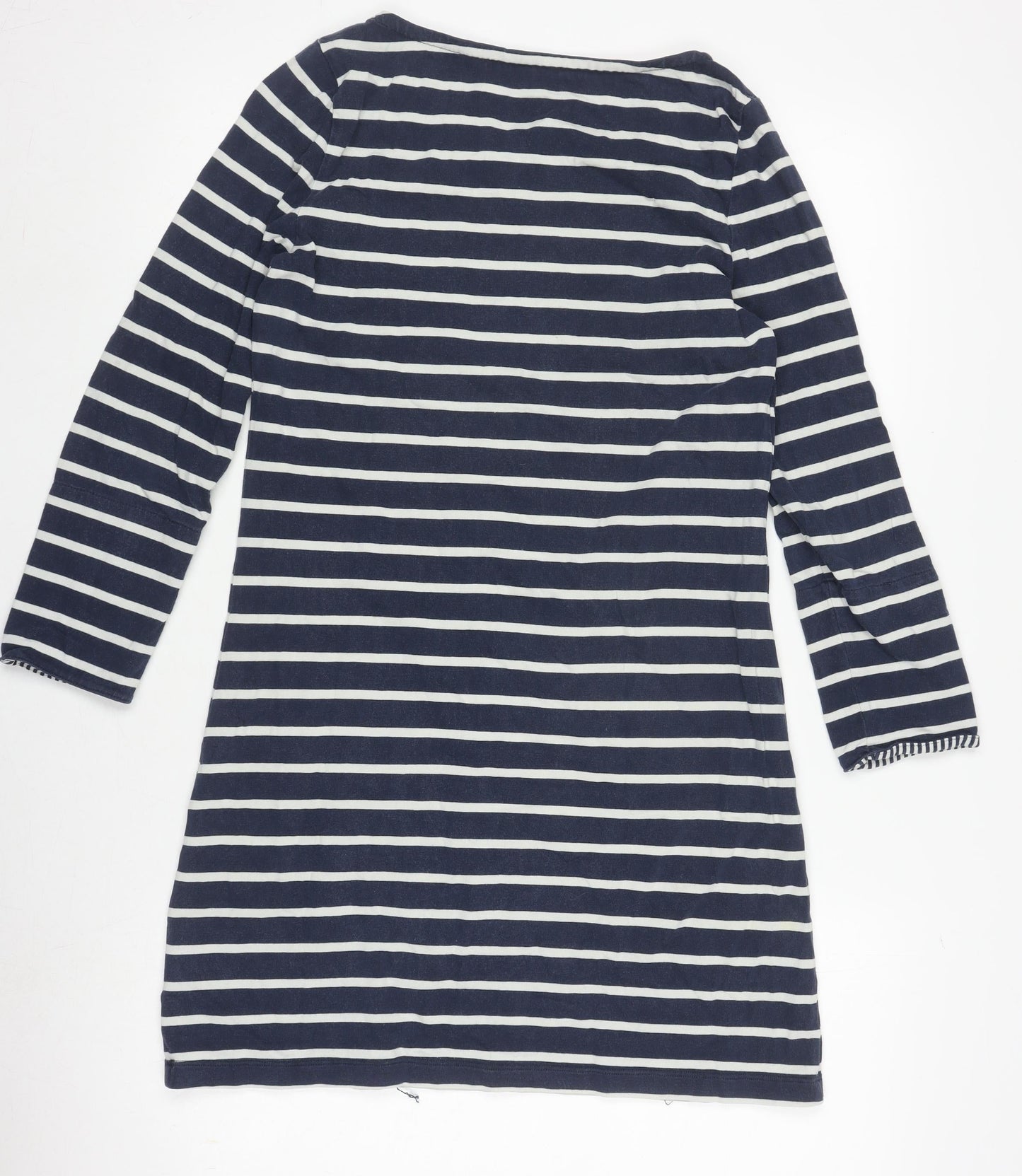 Boden Women's Blue Striped Shift Dress Sz 8