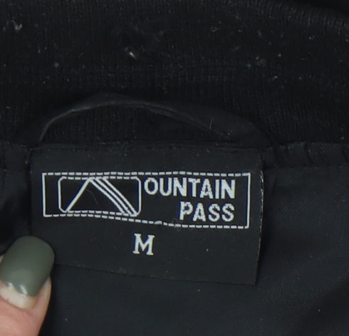 Mountain Pass Men's Black Bomber Jacket - Medium