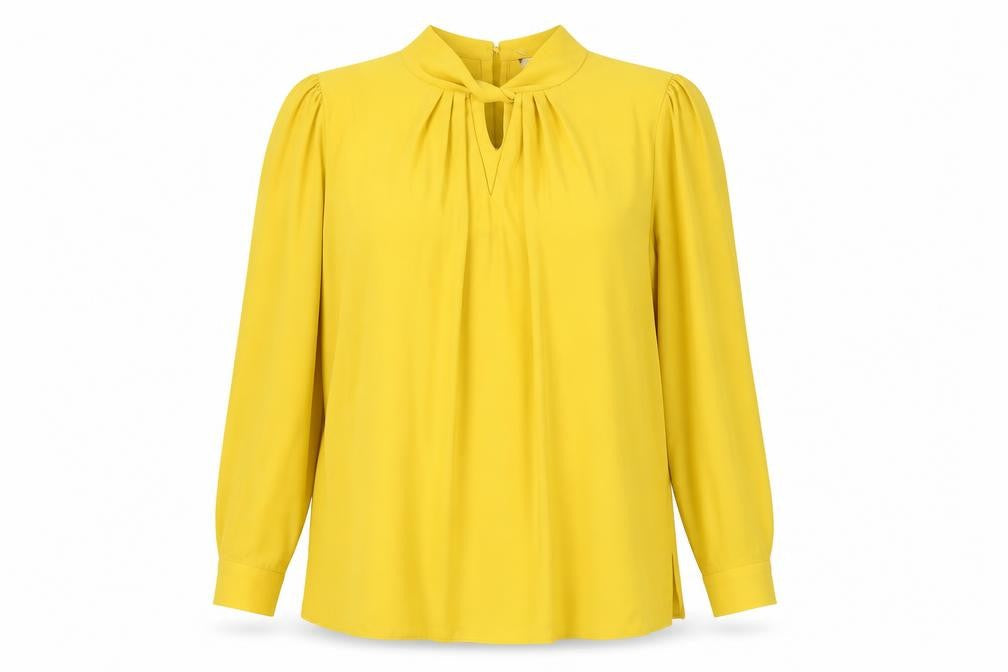 Dorothy Perkins Women’s Yellow High Neck Blouse Size 18